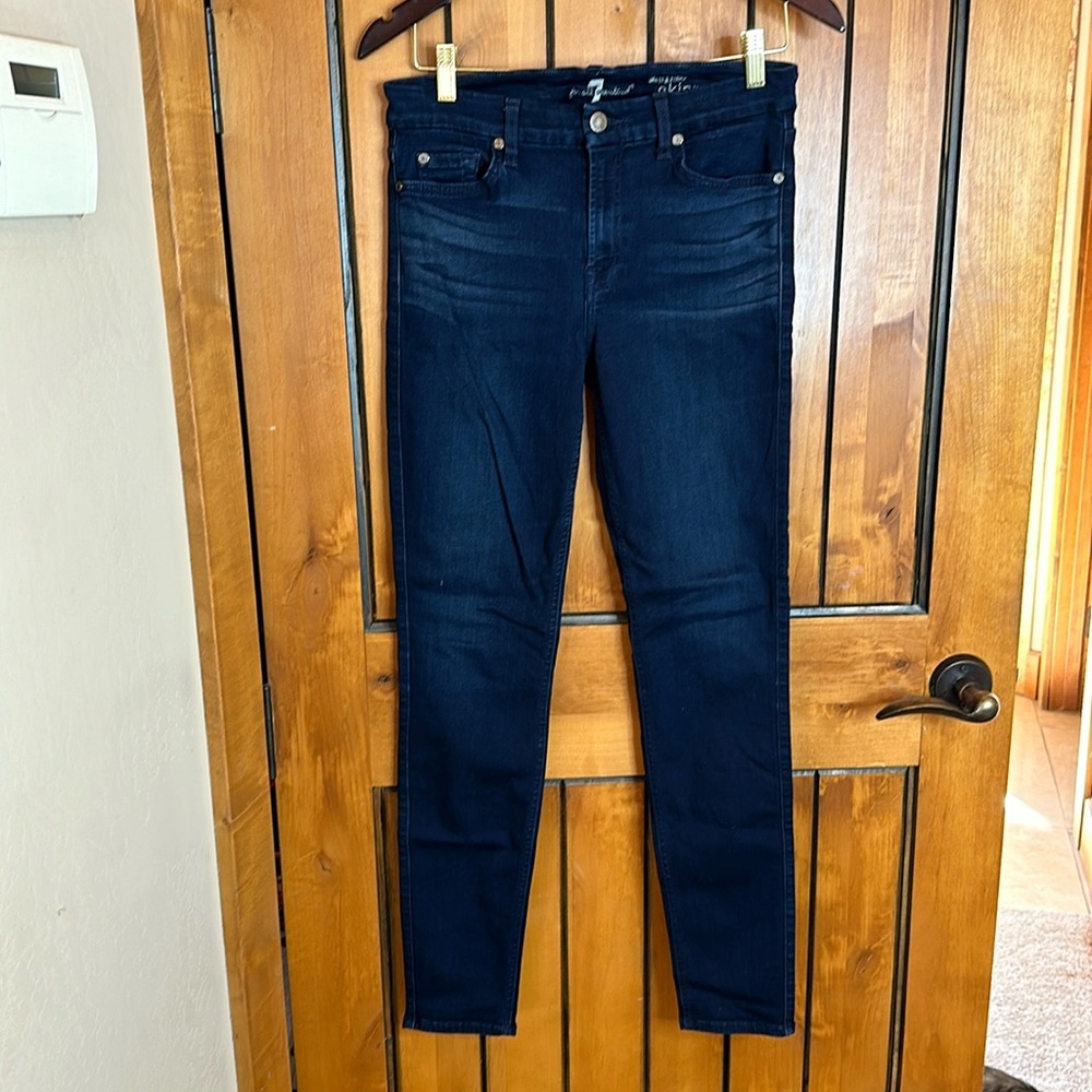 Super skinny 7 for all man kind mid rise jeans